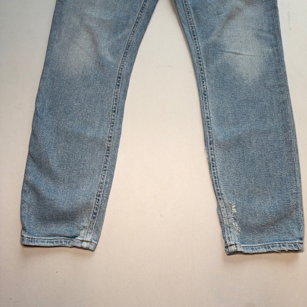 AGOLDE High Rise Jeans Womens 26 Straight Leg Blue Denim Button Fly Light Wash - Picture 4 of 14